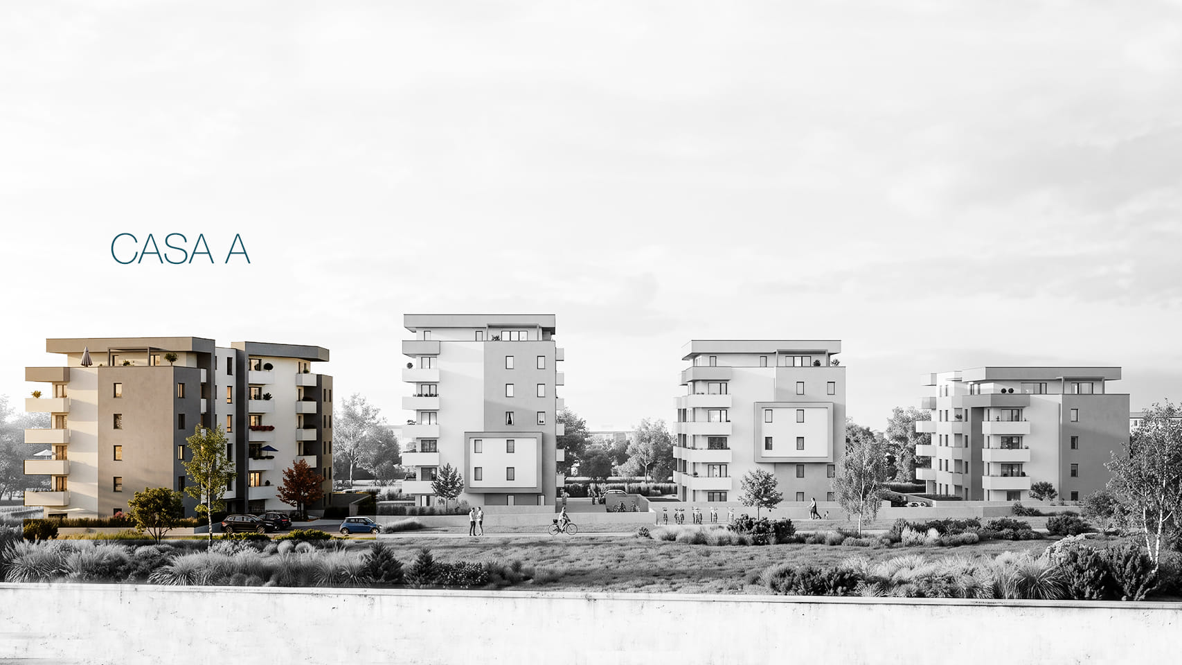 Vista d'insieme di Easy Life Rovereto con evidenziata la Casa A