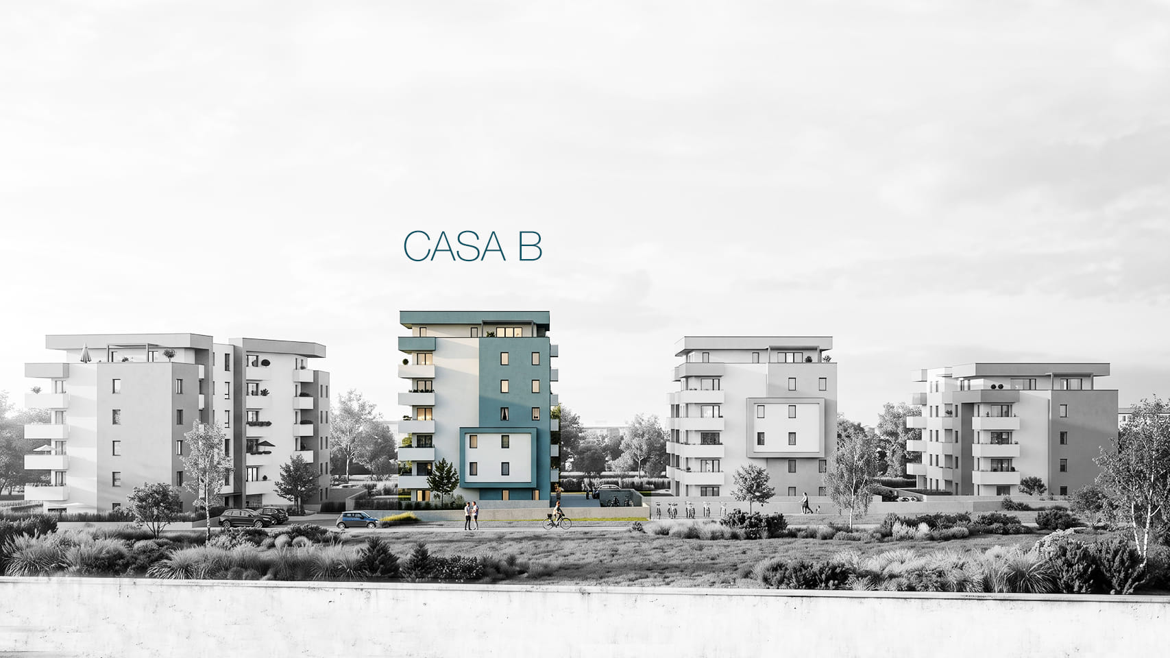 Vista d'insieme di Easy Life Rovereto con evidenziata la Casa B